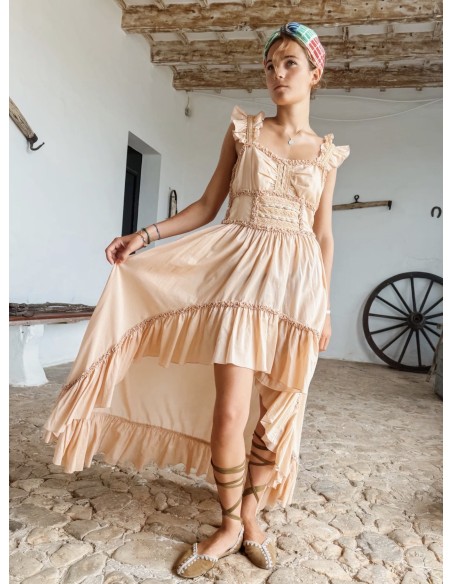 ALAIOR LONG DRESS TOSTE