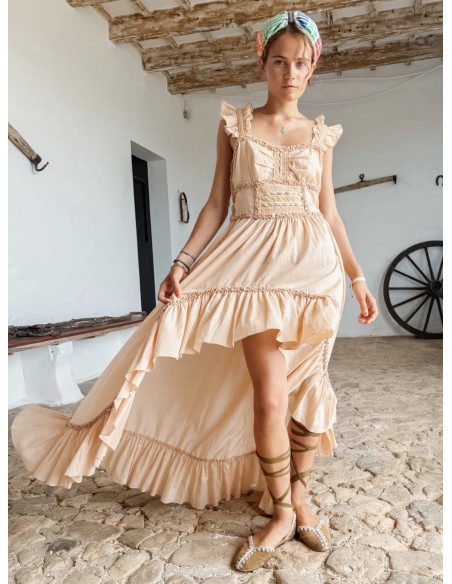 ALAIOR LONG DRESS TOSTE