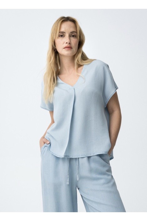BLUSA MARA DENIM CLARO
