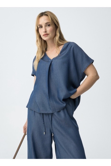 BLUSA MARA DENIM OSCURO