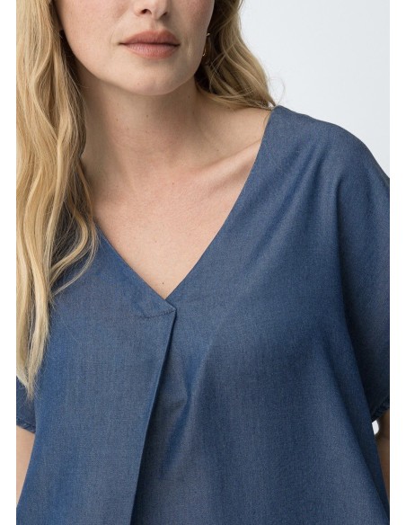 BLUSA MARA DENIM OSCURO