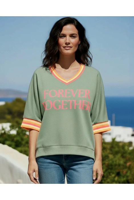 SUDADERA MANGA CORTA FOREVER TOGERTHER