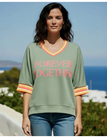 SUDADERA MANGA CORTA FOREVER TOGERTHER
