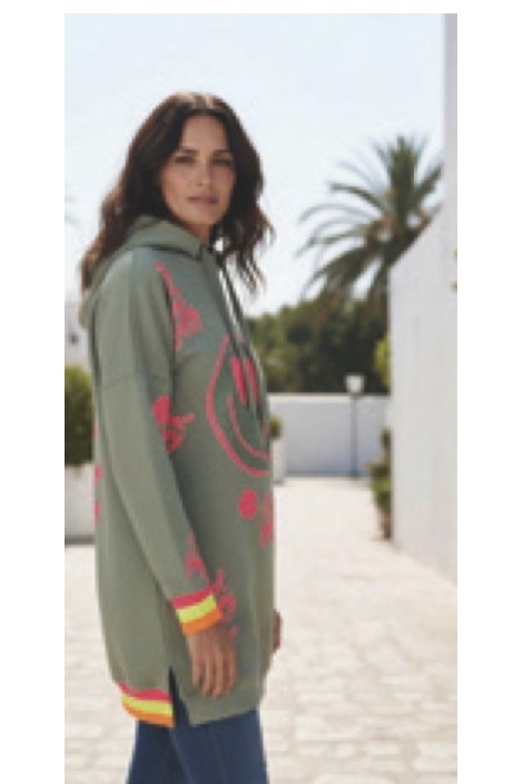 SUDADERA LARGA HEARTFACE LOVE 2