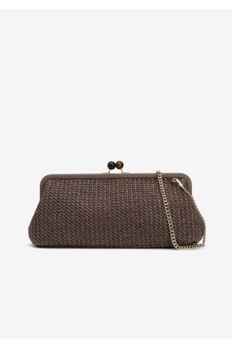 CLUTCH MARRÓN TEXTURA 2