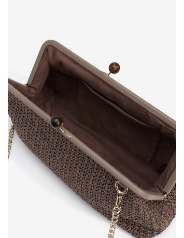 CLUTCH MARRÓN TEXTURA