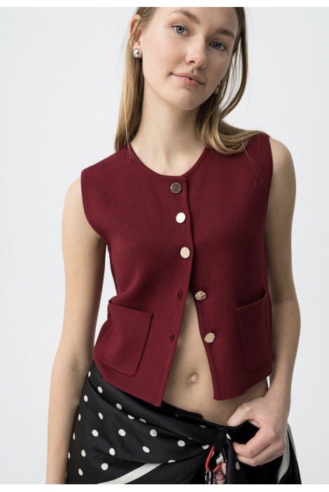 CHALECO SABRINA GARNET