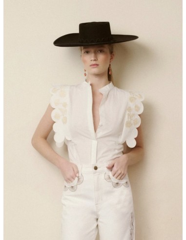 CAMISA ANNA BORDADOS BEIGE