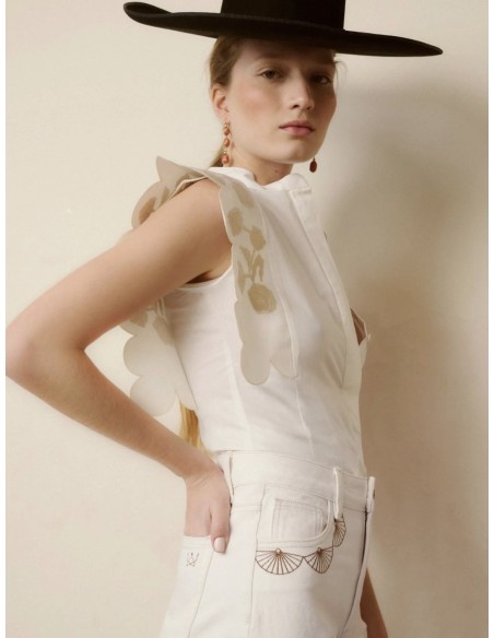 CAMISA ANNA BORDADOS BEIGE