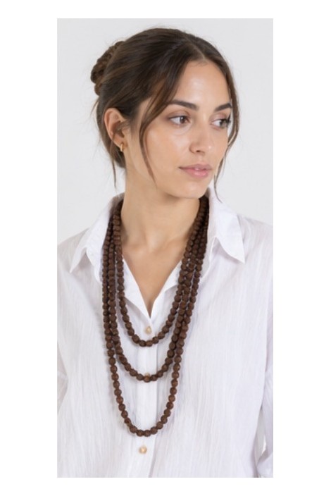 COLLAR AJOS LAZO CHOCO