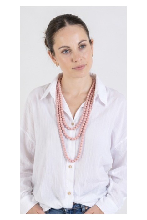 COLLAR AJOS LAZO ROSA