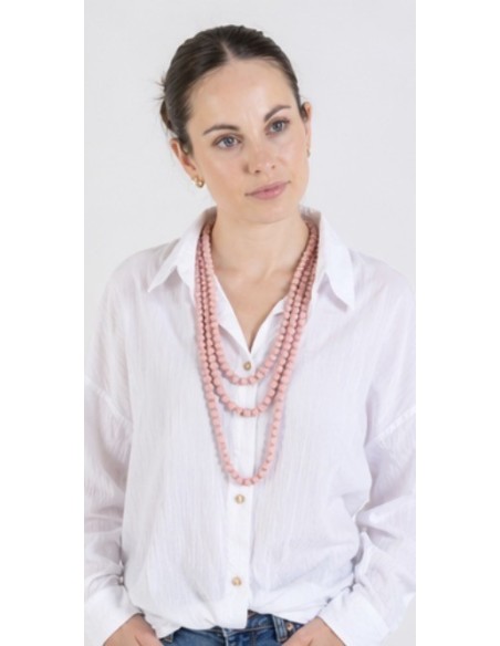 COLLAR AJOS LAZO ROSA