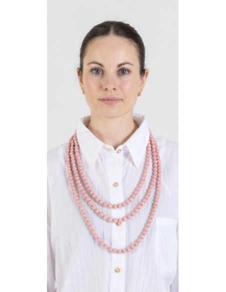 COLLAR AJOS LAZO ROSA