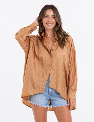 CAMISA SATINADA CAMEL