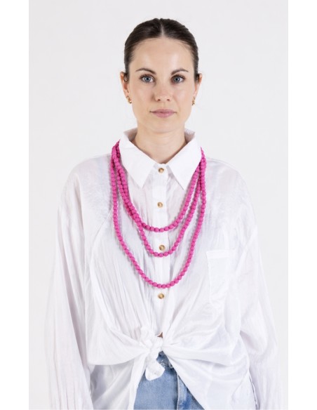COLLAR AJOS LAZO FUCSIA