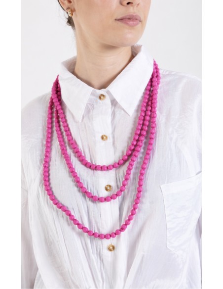 COLLAR AJOS LAZO FUCSIA