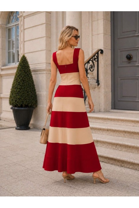 VESTIDO PIPA CALDERA Y BEIGE 2