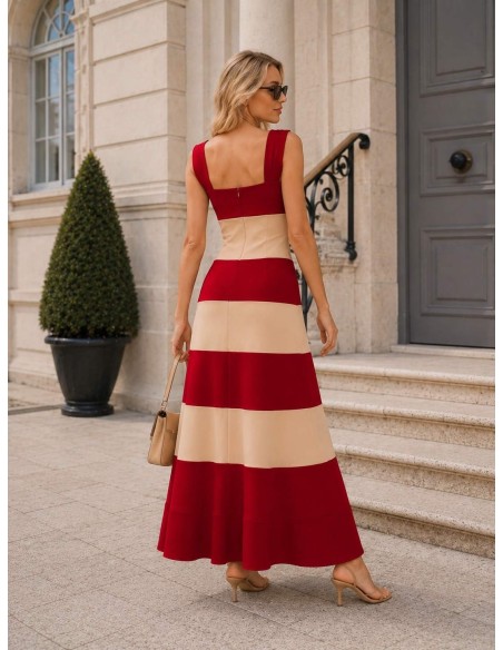 VESTIDO PIPA CALDERA Y BEIGE